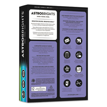 Astrobrights® Color Paper - "cool" Assortment, 24lb, 8.5 X 11, Assorted Cool Colors, 500-ream freeshipping - TVN Wholesale